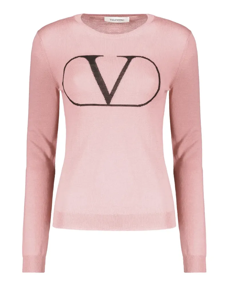 Valentino Garavani VLogo Signature Pullover aus Wolle - Rosa Rosa