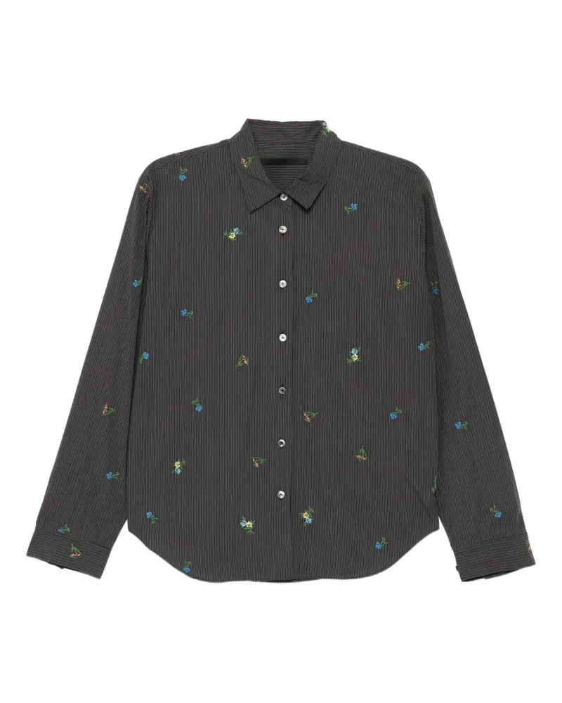 JNBY Bluse mit Blumenstickerei - Grau Grau