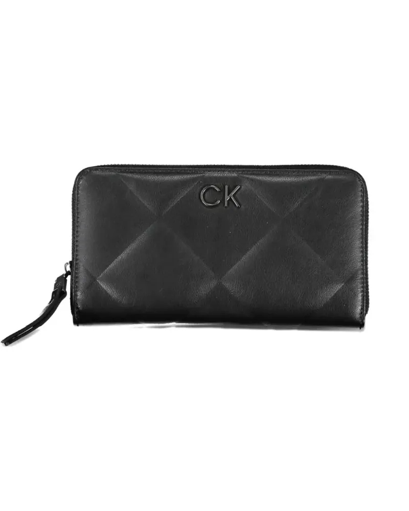 Calvin Klein quilted logo-plaque wallet - Schwarz Schwarz