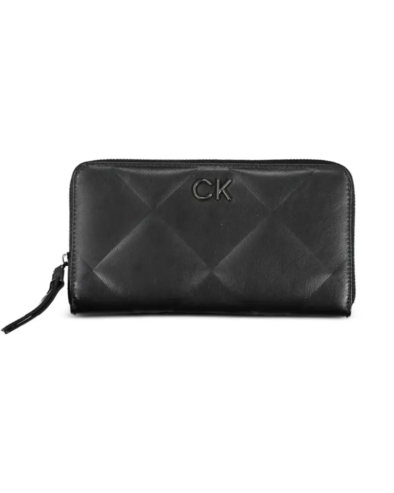 Calvin Klein quilted logo-plaque wallet - Schwarz Schwarz
