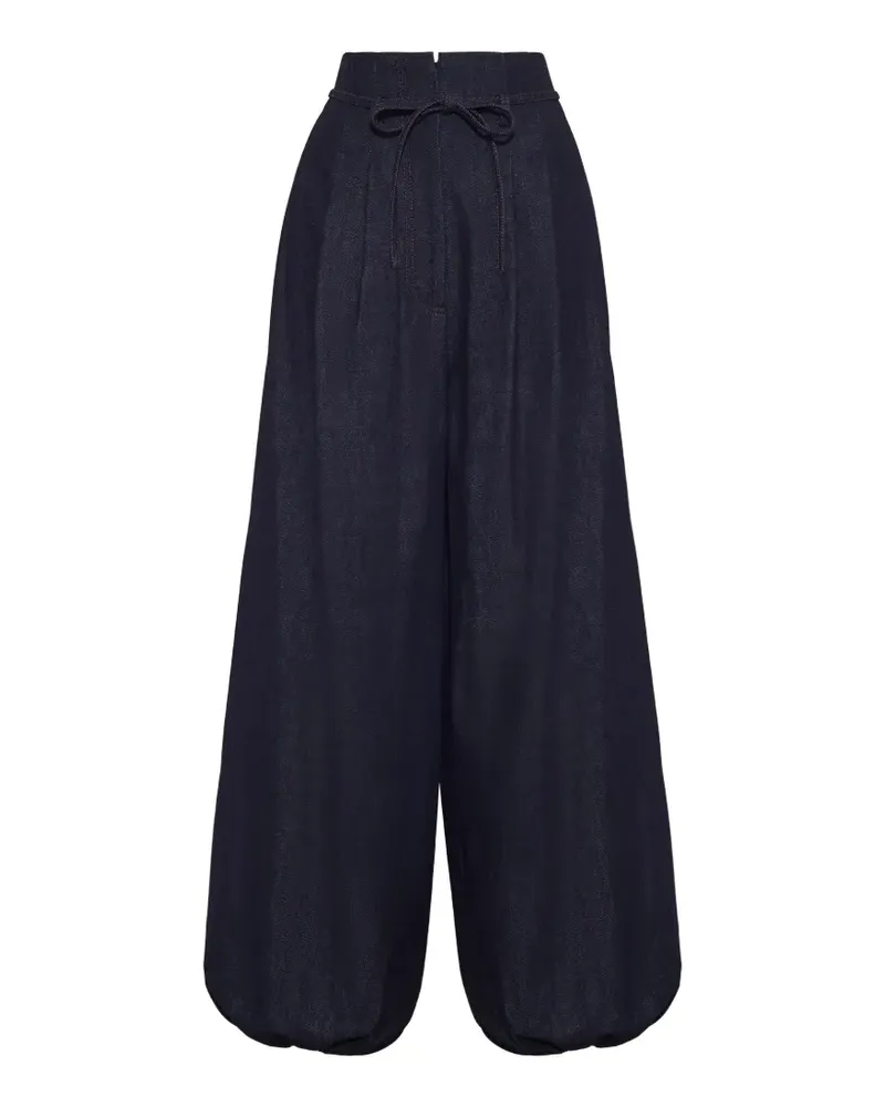 Adam Lippes Kaito tie-fastening wide-leg jeans - Blau Blau