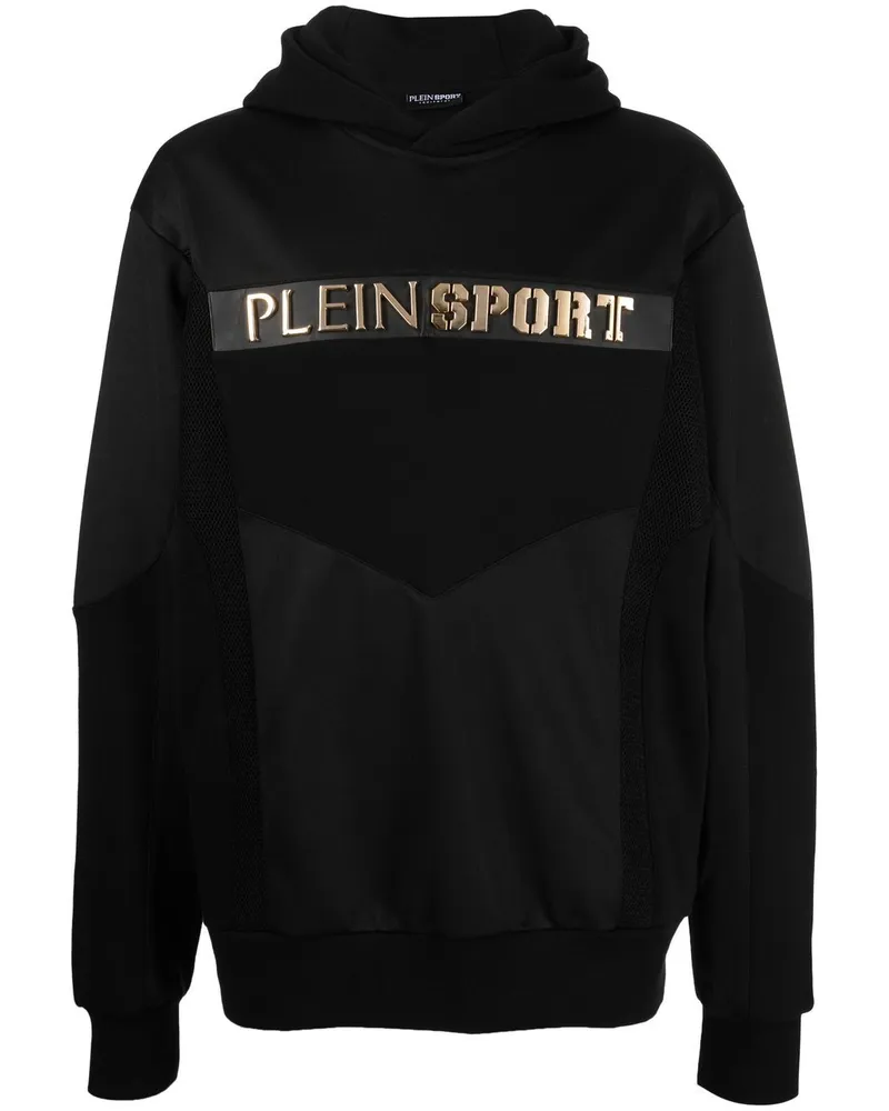 Philipp Plein Hoodie mit Logo-Prägung Schwarz