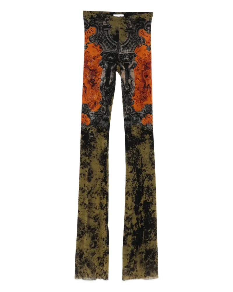 Jean Paul Gaultier Hose mit abstraktem Print - Schwarz Schwarz