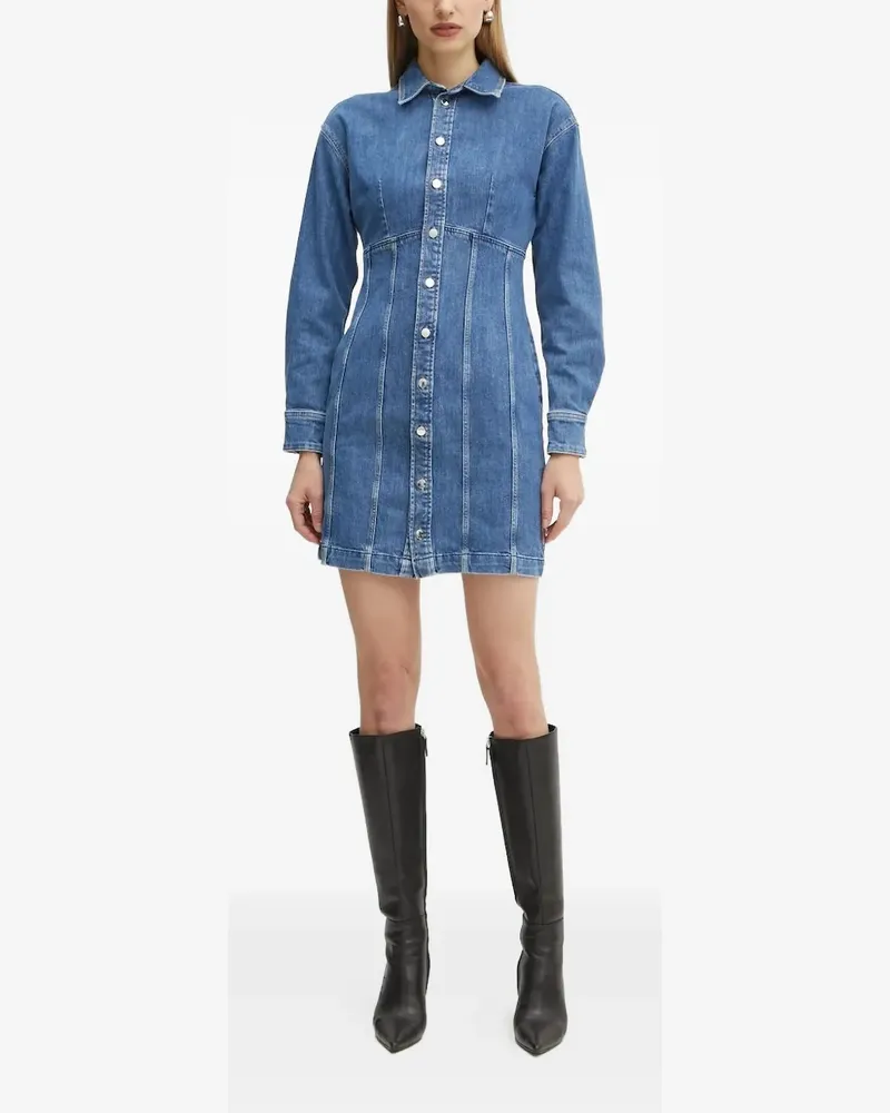 Guess Geknöpftes Jeanshemd-Minikleid - Blau Blau