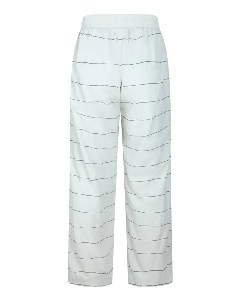 Balenciaga Gestreifte Hose mit Kordelzug - Weiß Weiß
