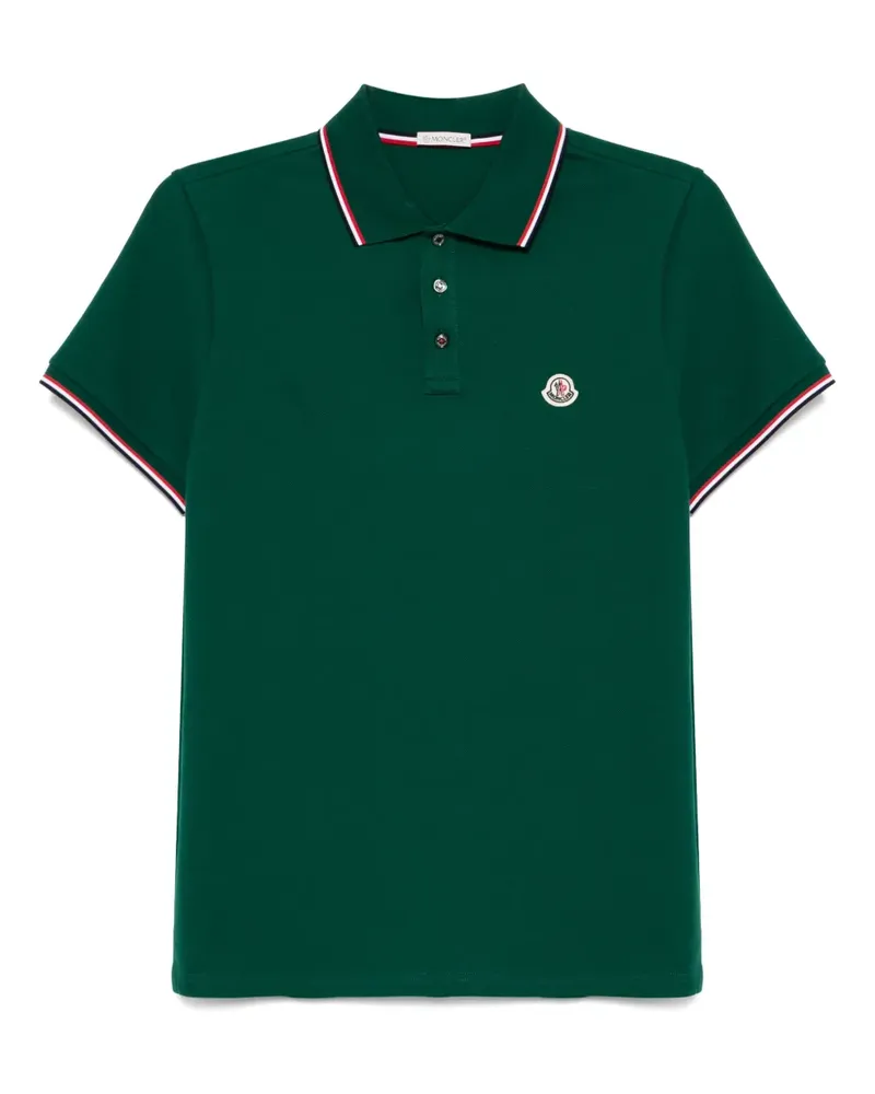 Moncler Poloshirt mit Logo - Grün Grün
