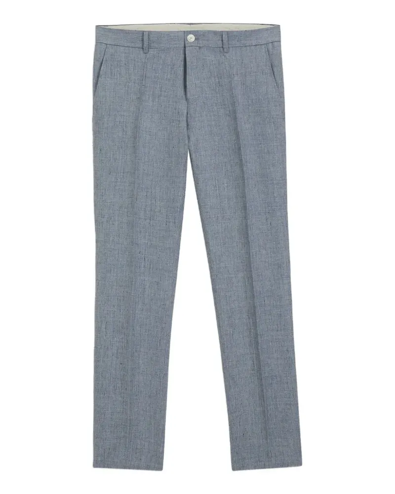 HUGO BOSS marl-effect tailored trousers - Blau Blau