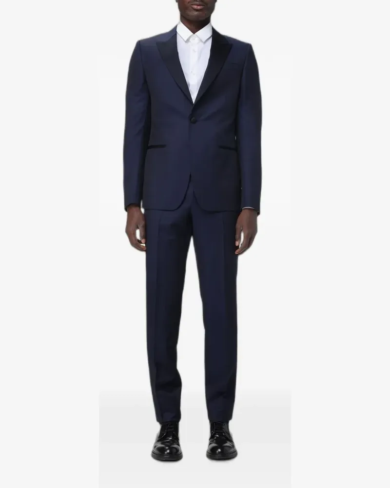 Ermenegildo Zegna peak-lapels single-breasted suit - Blau Blau