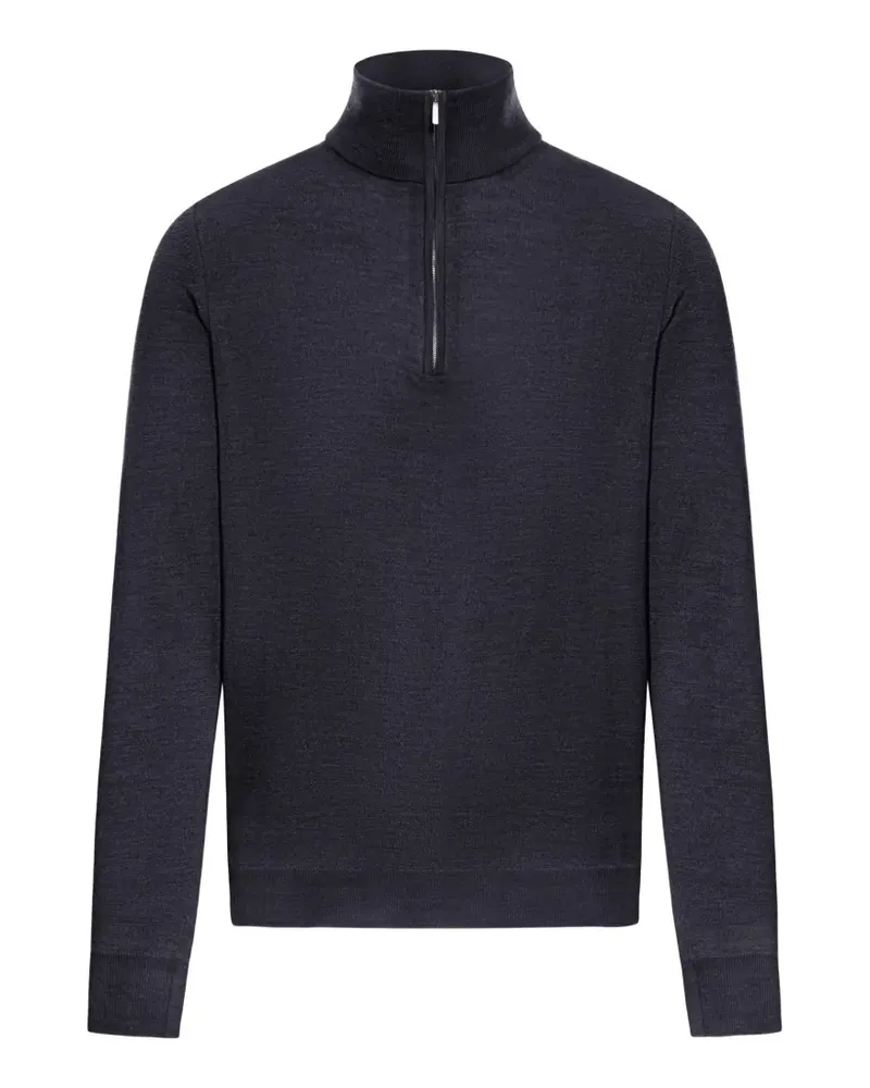 Zanone Pullover mit Reißverschluss - Blau Blau