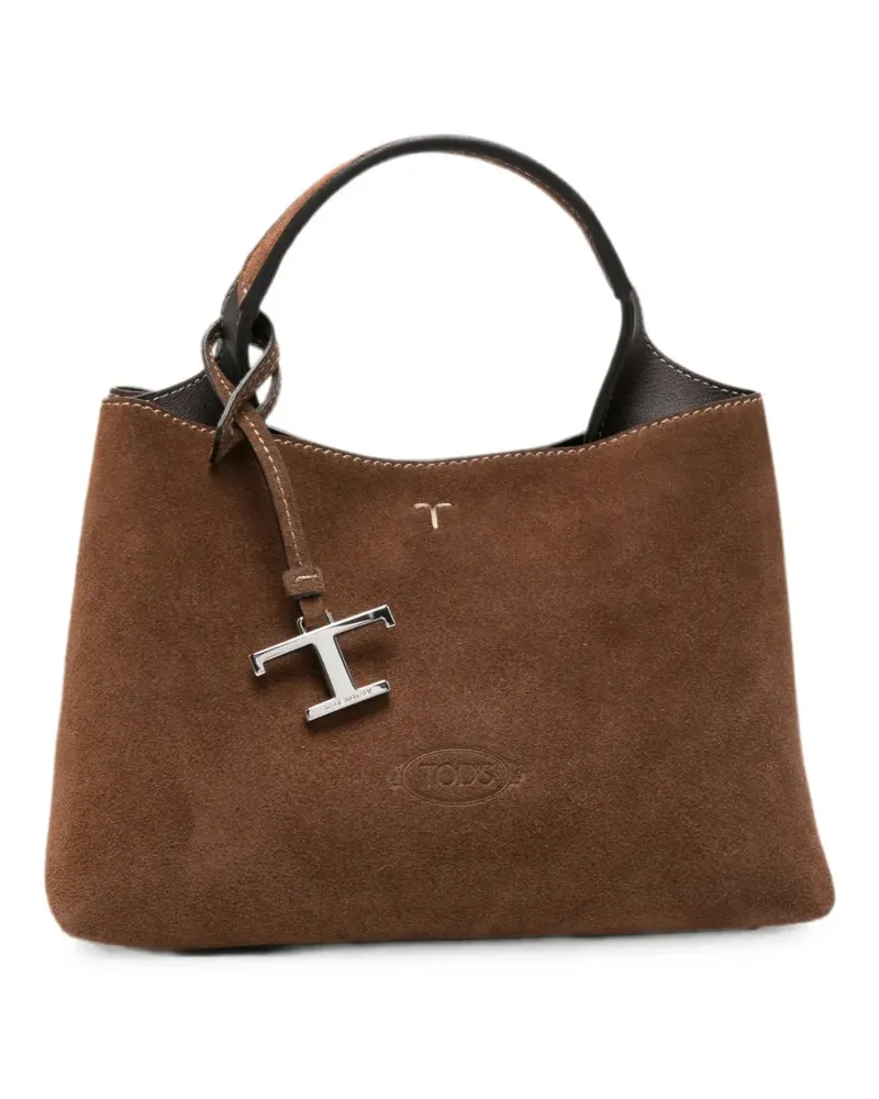 TOD'S T Timeless Rucksack aus gekörntem Leder - Braun Braun