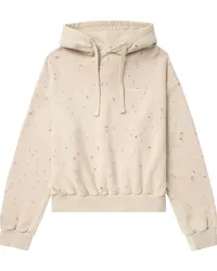 HALFBOY Hoodie im Distressed-Look Nude