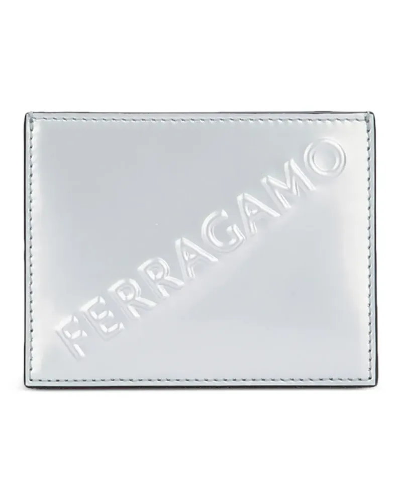Ferragamo Kartenetui mit Prägung - Silber Silber