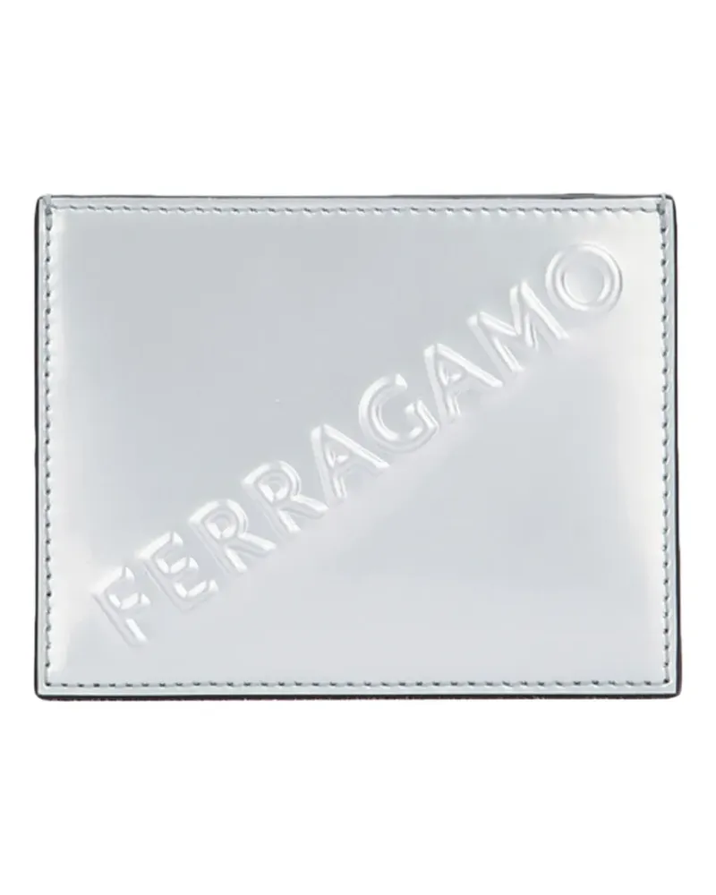 Ferragamo embossed card holder - Silber Silber
