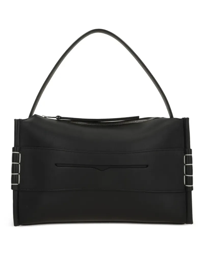 J.W.Anderson Schultertasche mit Stickerei - Schwarz Schwarz