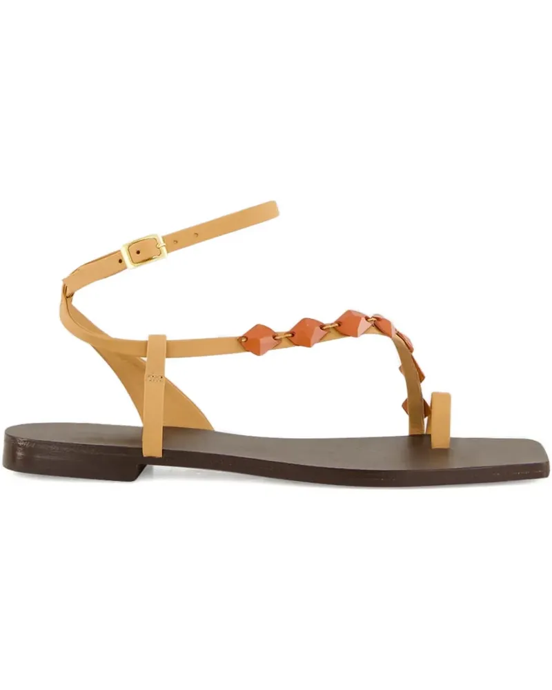Johanna Ortiz Dazzling Sandalen mit Wappen - Nude Nude
