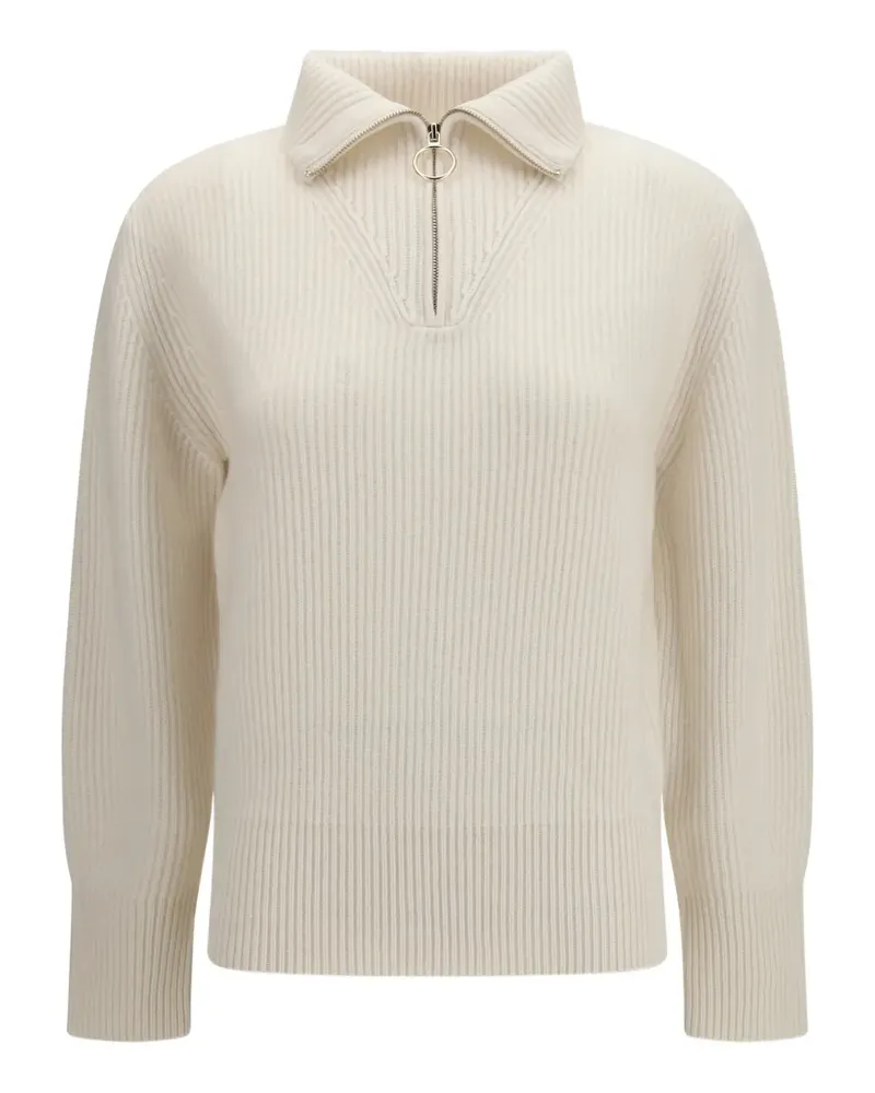 forte_forte Gerippter Pullover mit Reißverschluss - Nude Nude