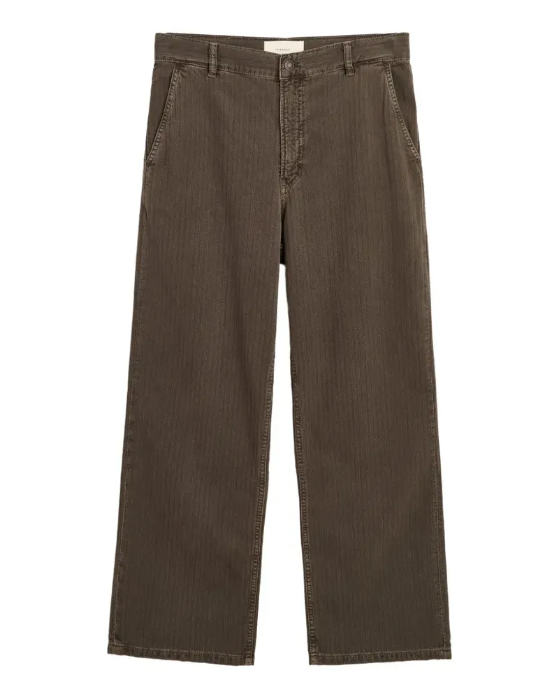JEANERICA Genua chevron trousers - Braun Braun