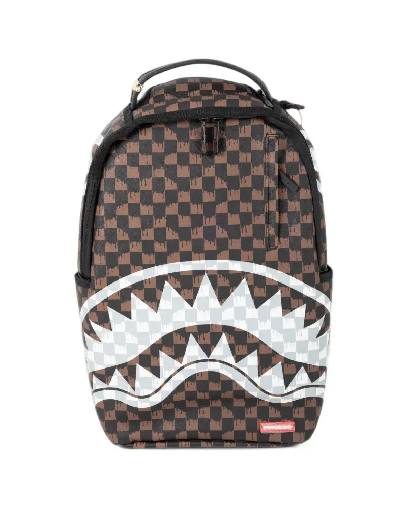 Sprayground Paris Rucksack mit Karomuster - Braun Braun