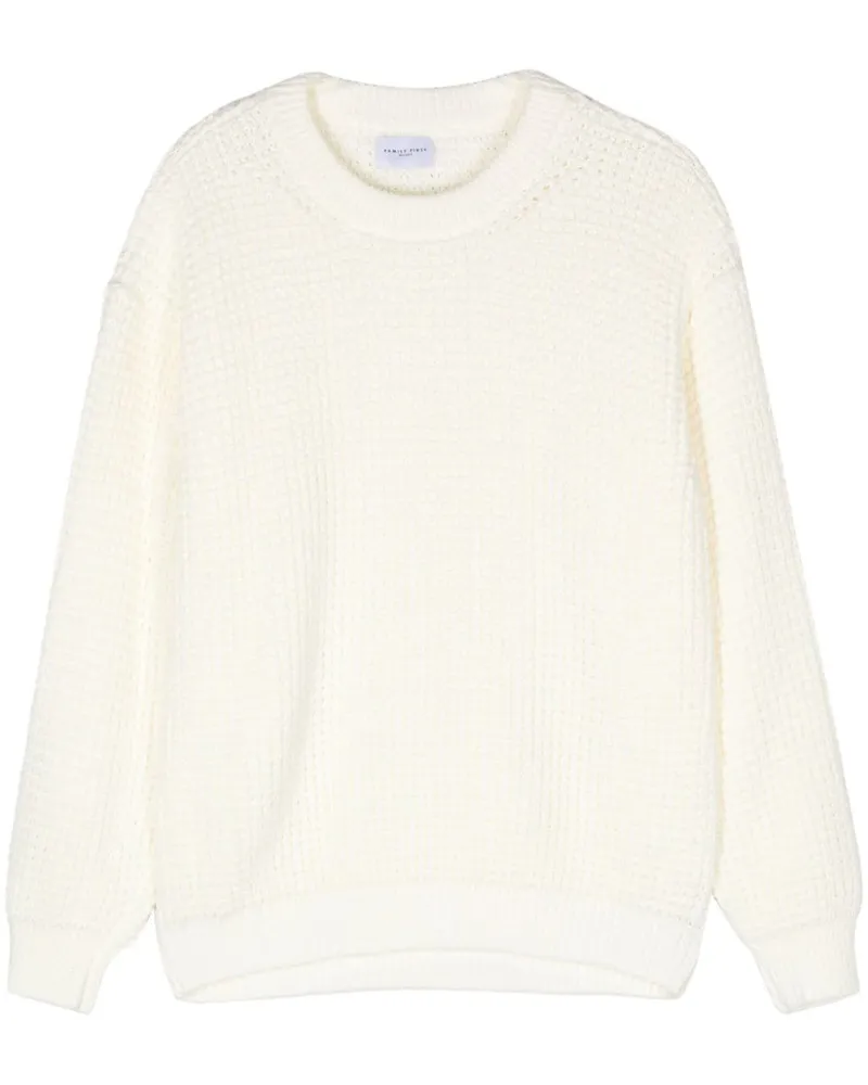Family First Pullover mit Rundhalsausschnitt - Weiß Weiß