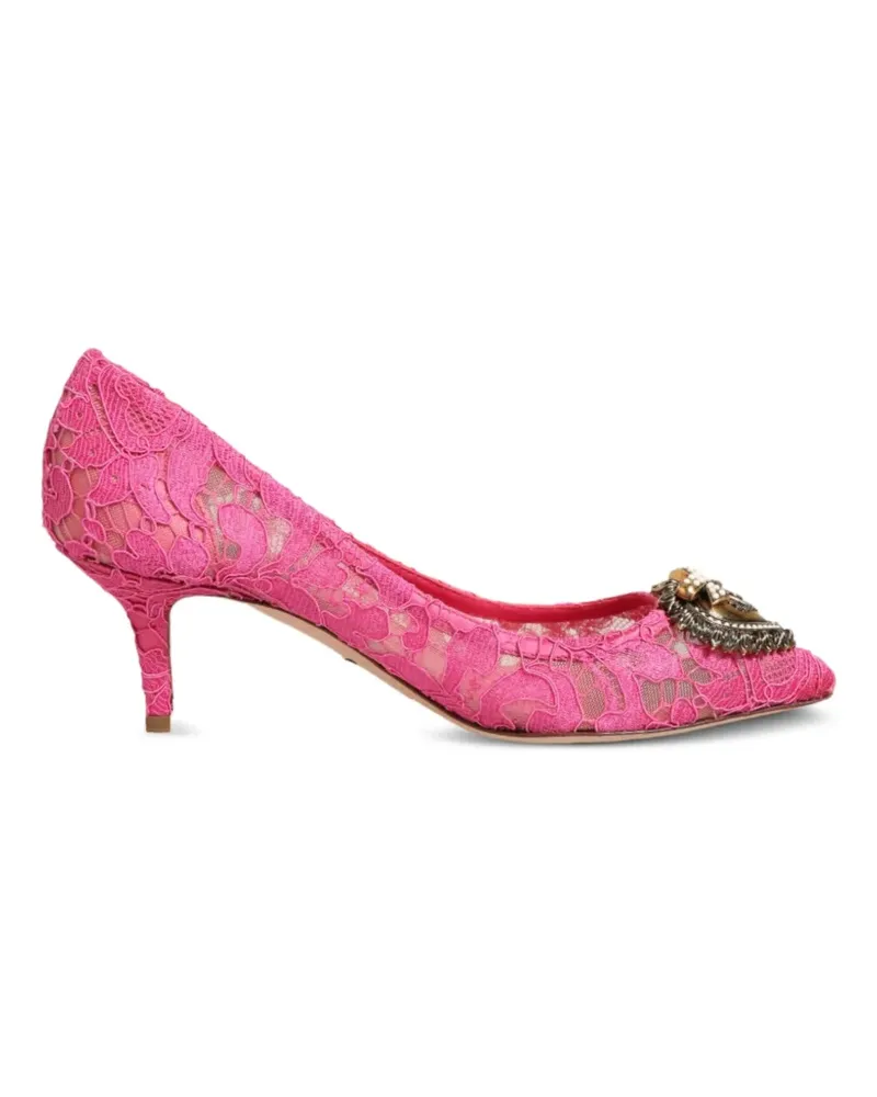 Dolce & Gabbana Taormina Devotion Pumps mit Herz - Rosa Rosa