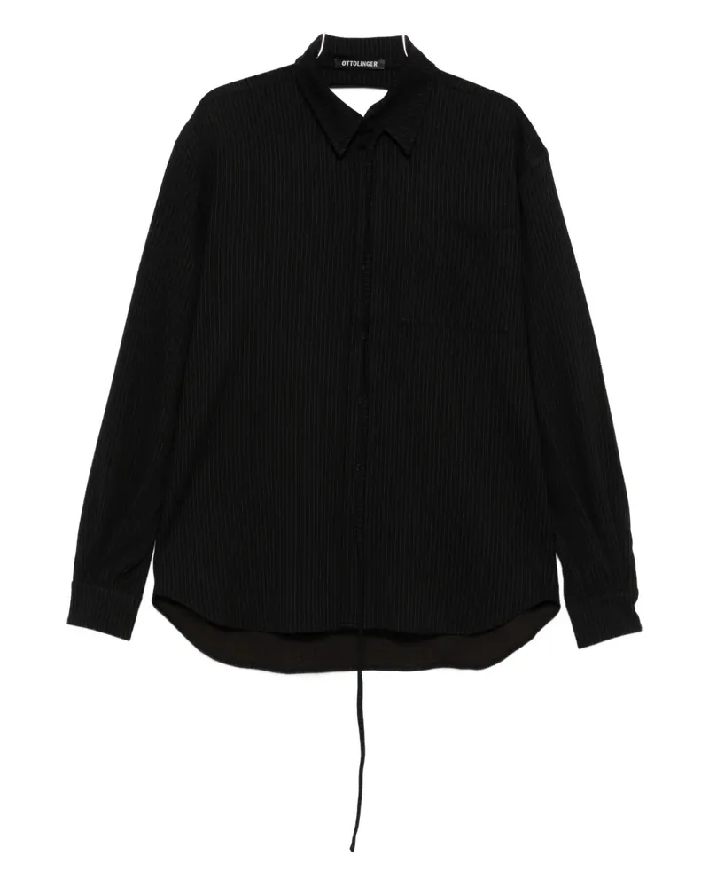 OTTOLINGER Top mit Nadelstreifen-Print - Schwarz Schwarz