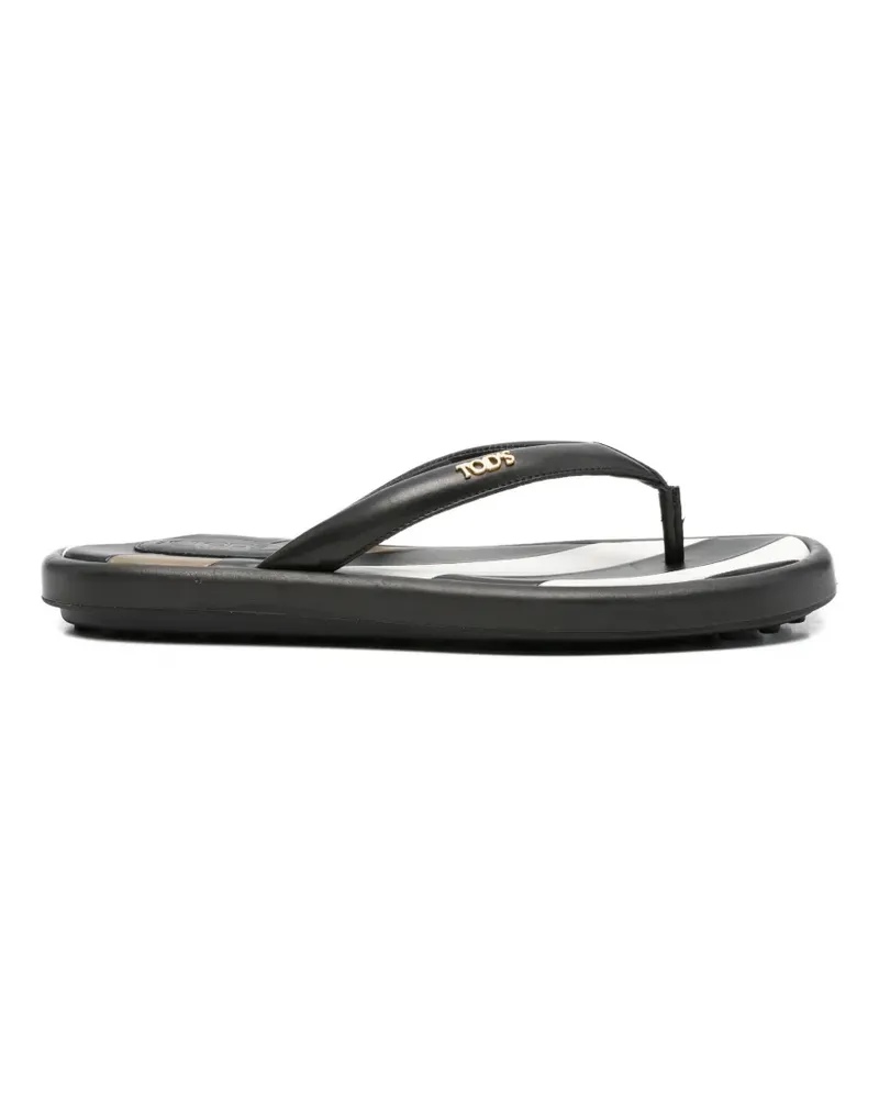 TOD'S logo thong sandals - Schwarz Schwarz