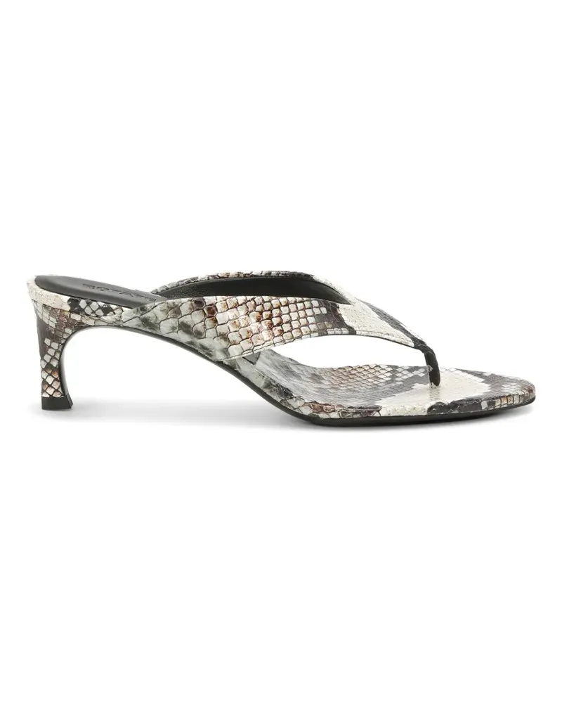 ROTATE Birger Christensen Mules mit Schlangen-Optik - Nude Nude