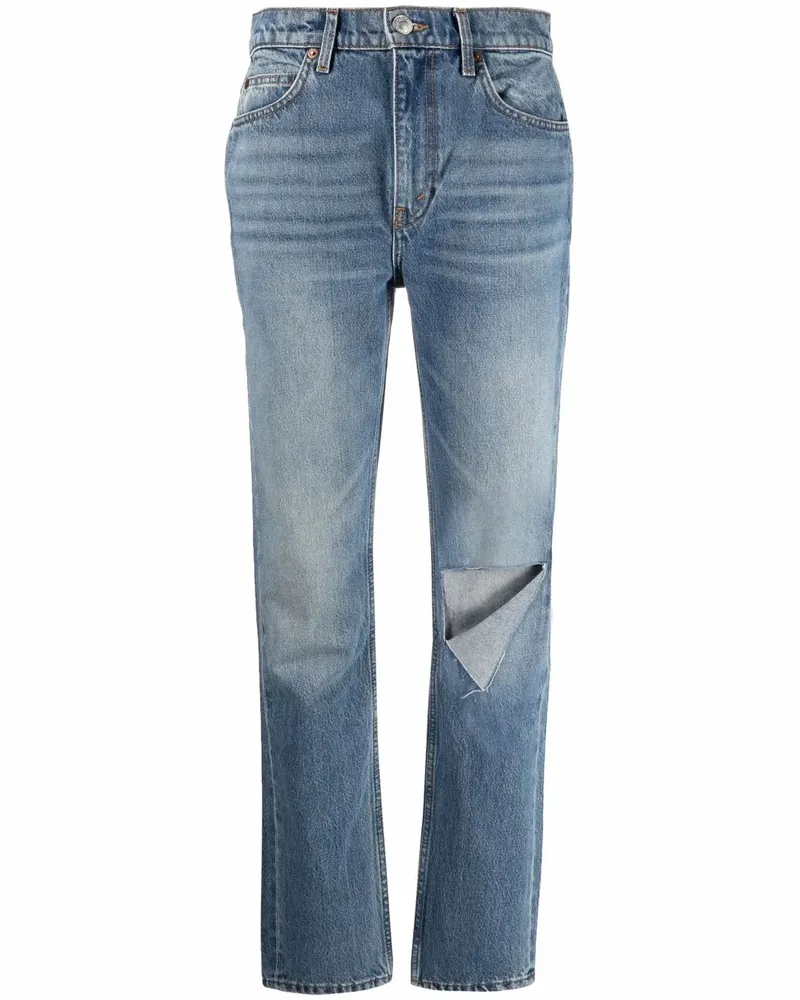 RE/DONE Jeans mit Distressed-Detail - Blau Blau
