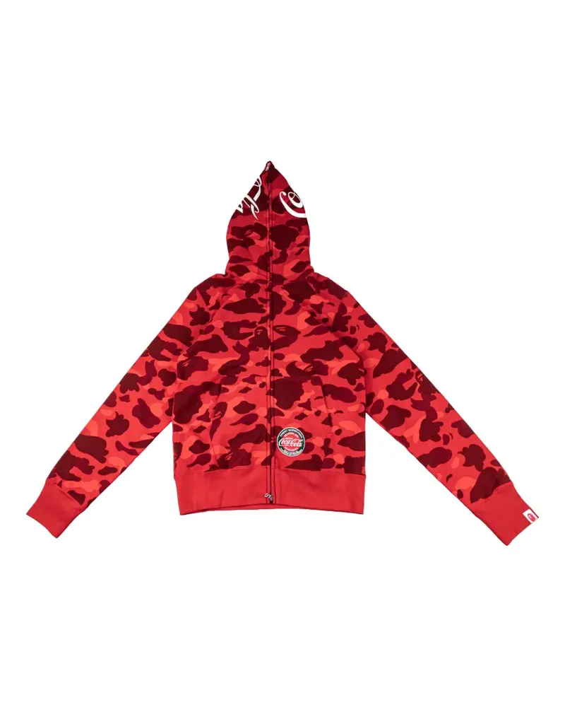 BAPE x Coca Cola camouflage-print sweatshirt - Rot Rot