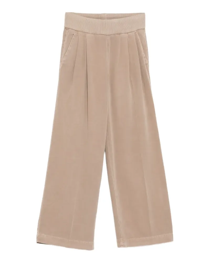 James Perse ribbed wide leg trousers - Nude Nude