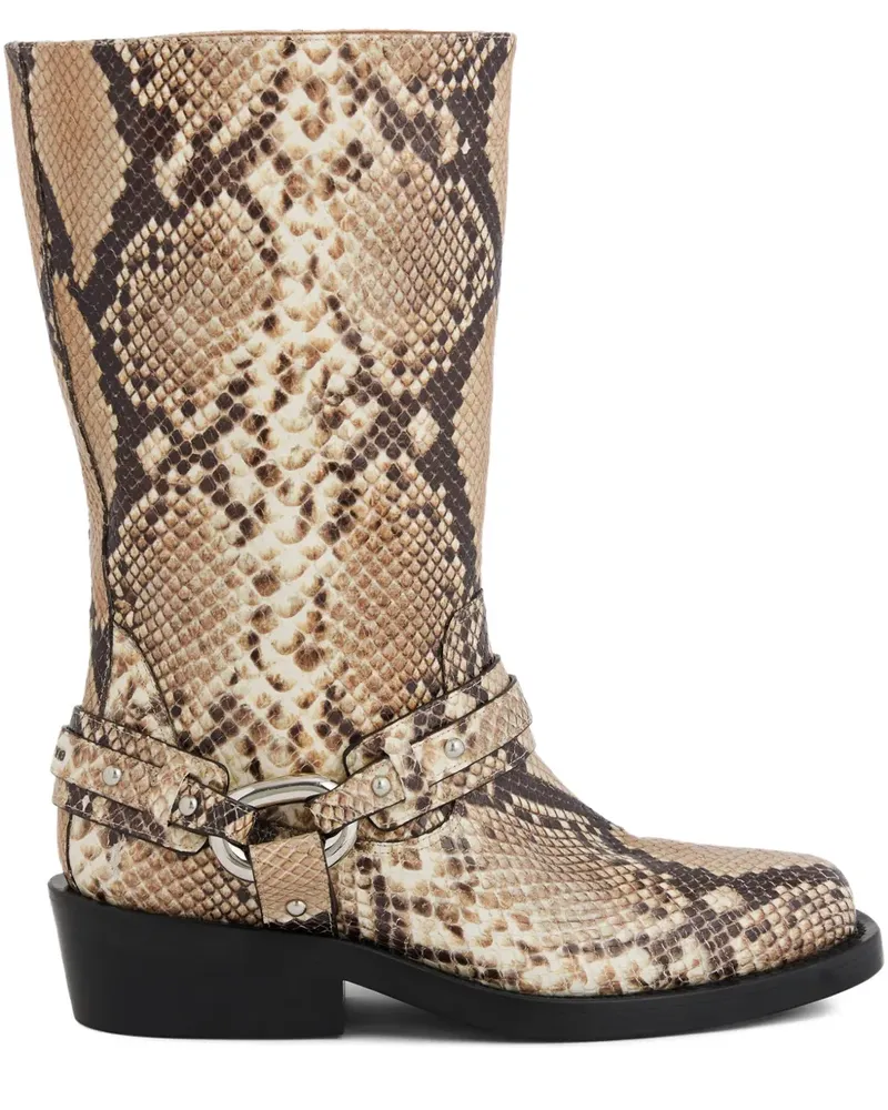 Paco Rabanne XL Link Bikerstiefel - Nude Nude