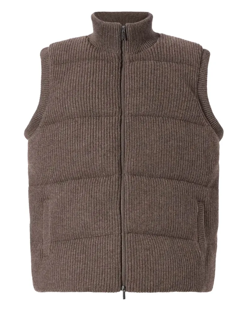 MC2 Saint Barth Gerippte Weste - Braun Braun