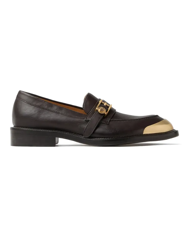 Versace Primo leather loafers - Braun Braun