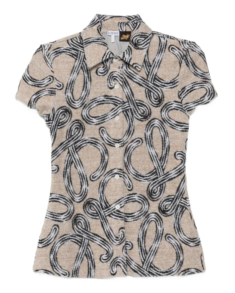 Loewe x Paula's Ibiza Hemd mit Anagram-Print - Nude Nude