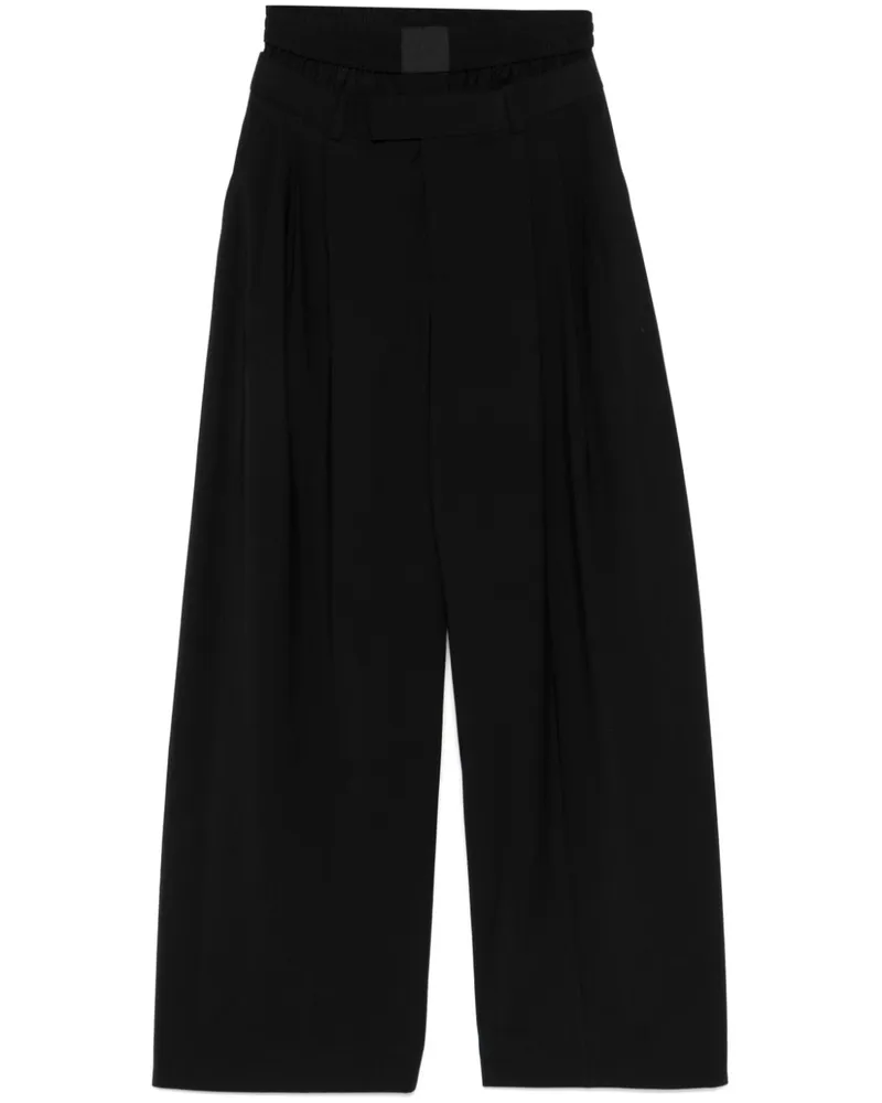 Alexander Wang Wide-Leg-Hose mit Boxerdetail - Schwarz Schwarz