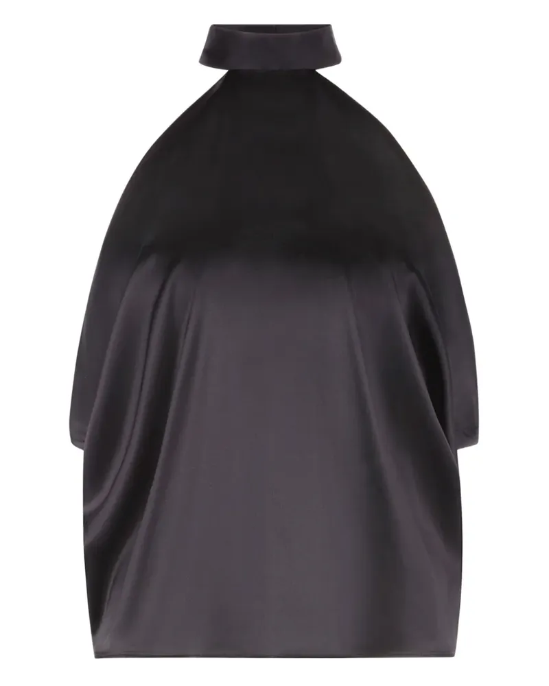 Nina Ricci Neckholder-Bluse aus Satin - Schwarz Schwarz