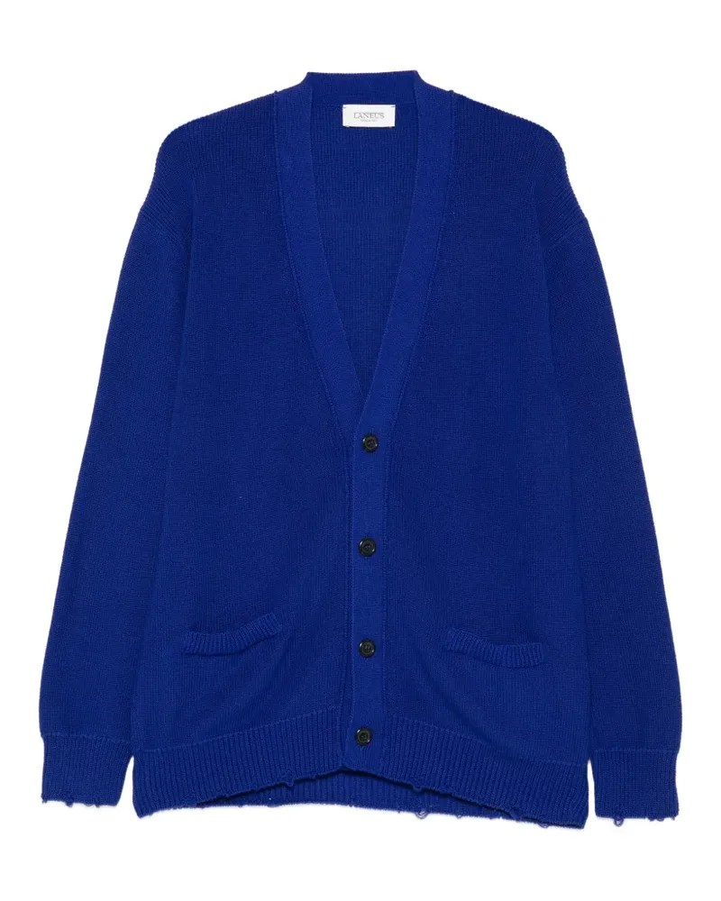 Laneus notched-pocket cardigan - Blau Blau