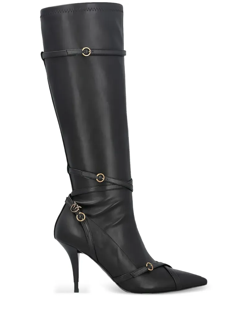 Pinko Lucy Pumps mit Riemen 13cm - Schwarz Schwarz