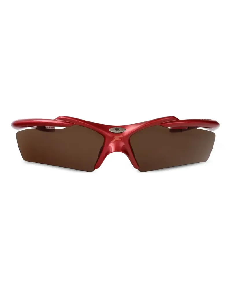 Balenciaga Sonnenbrille mit geometrischem Gestell - Rot Rot