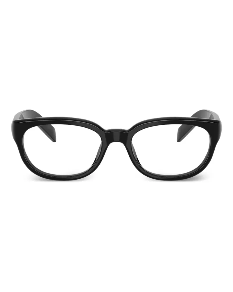 Prada oval-frame glasses - Schwarz Schwarz