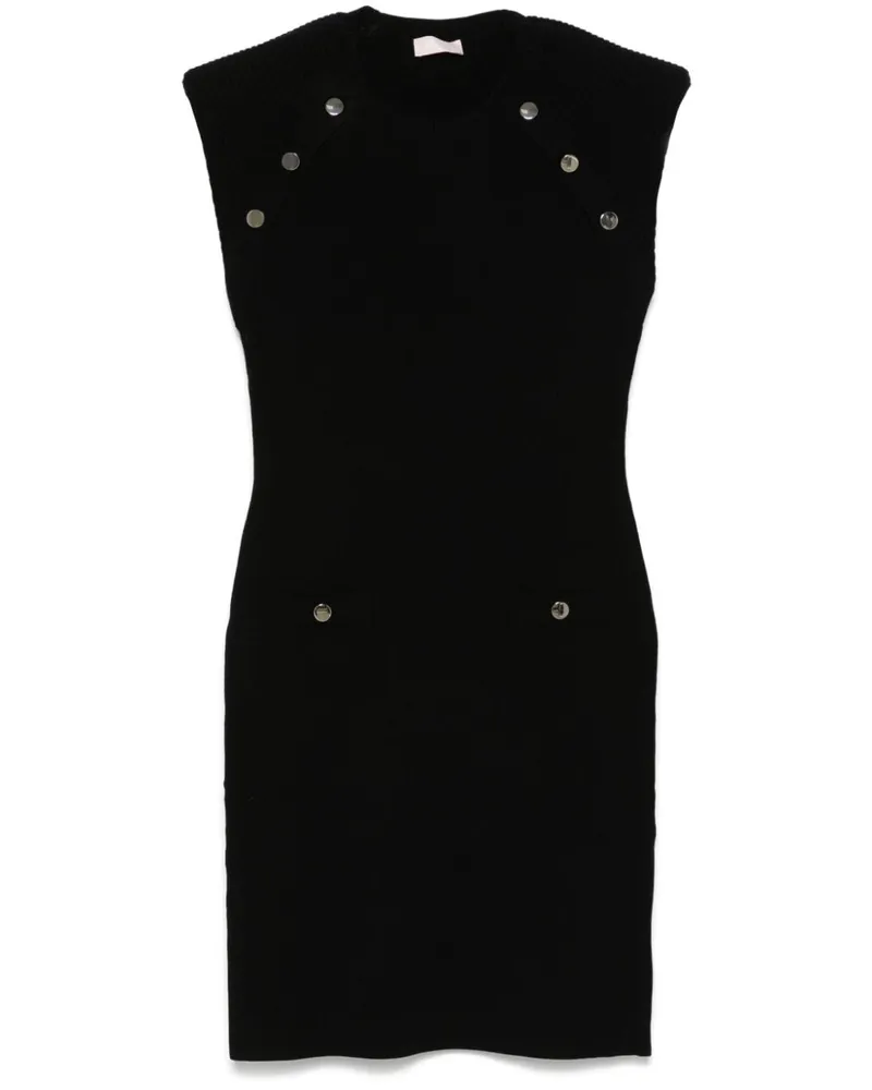 Liu Jo Gestricktes Minikleid - Schwarz Schwarz