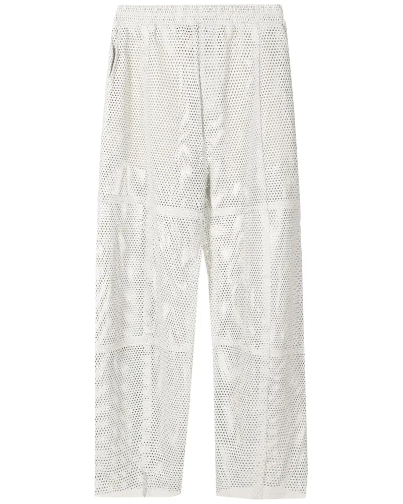 Osklen Straight-Leg-Hose mit Strass - Weiß Weiß