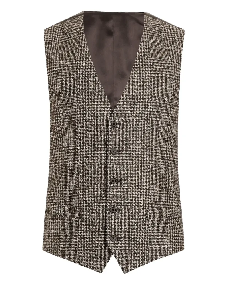 Dolce & Gabbana Glen Weste mit Karomuster - Grau Grau