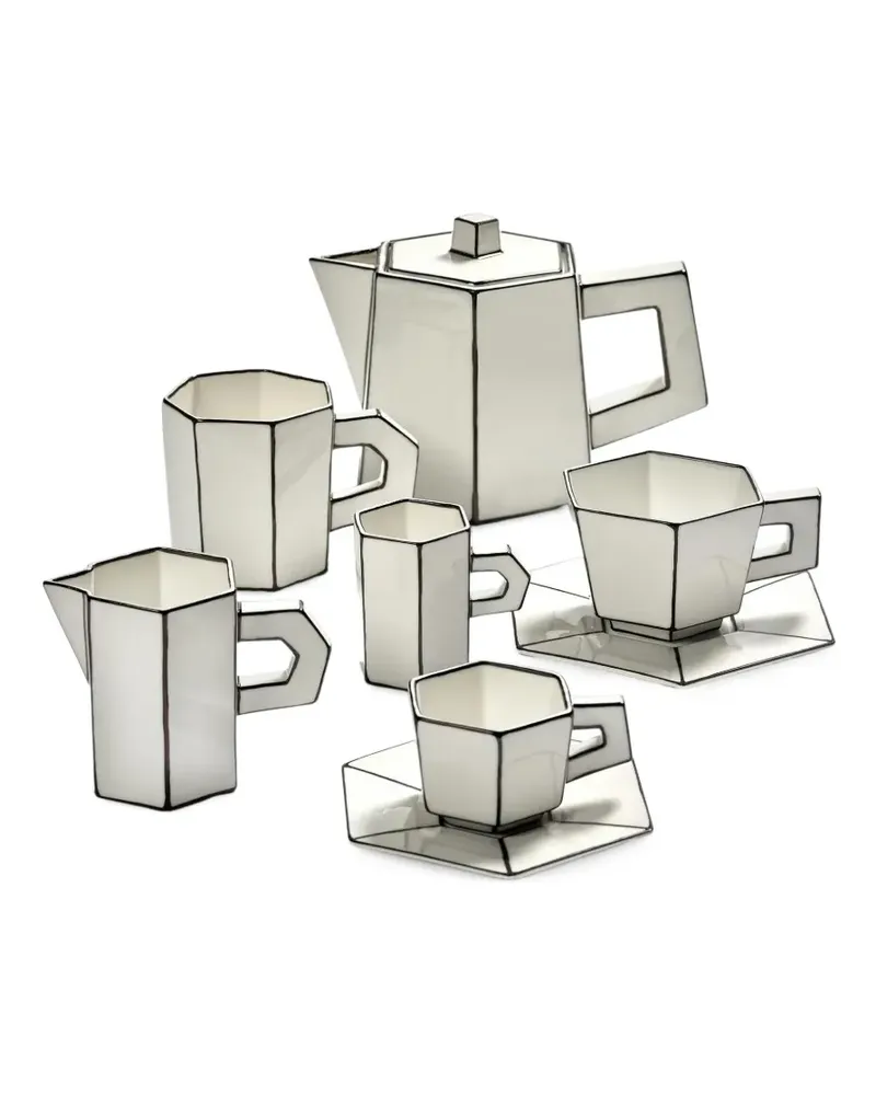 Serax Geometrisches Blanche Teeservice (sechsteilig) - Weiß Weiß