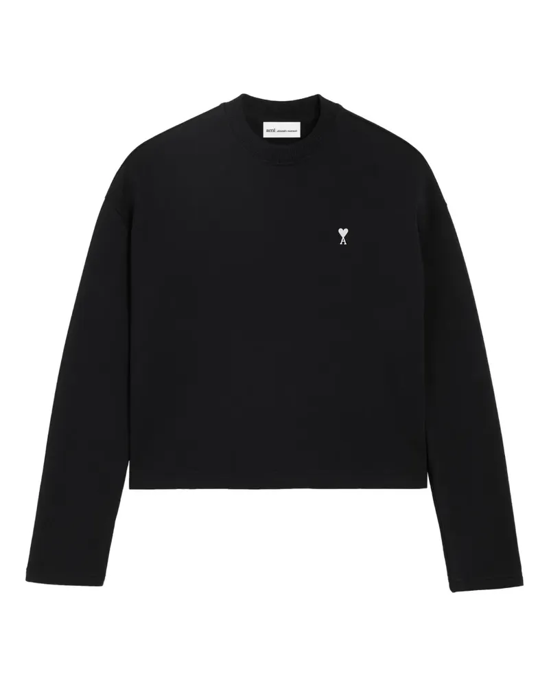 AMI Paris Ami Cropped-Sweatshirt - Schwarz Schwarz