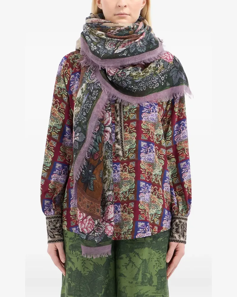 Pierre-Louis Mascia floral-pattern scarf - Rosa Rosa