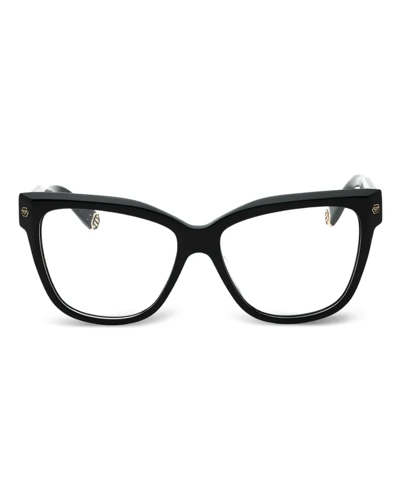 Philipp Plein Klassische Cat-Eye-Brille - Schwarz Schwarz