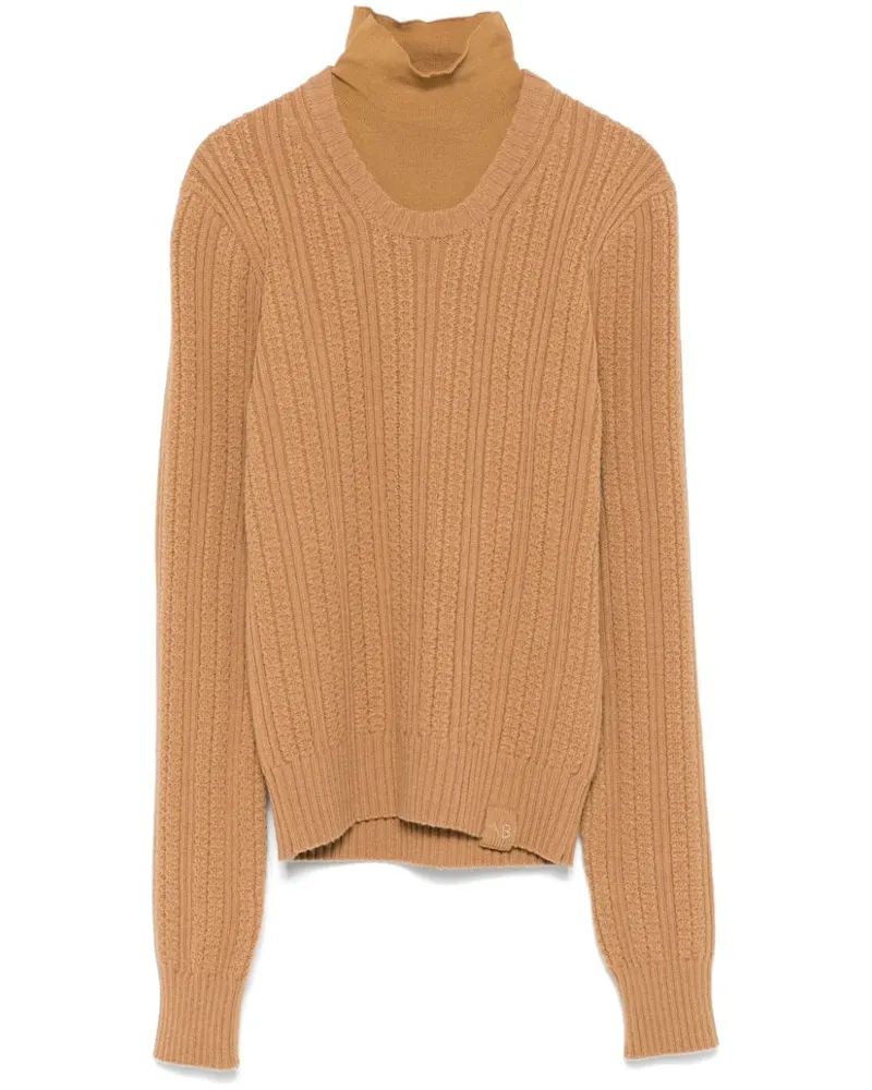 Victoria Beckham Gerippter Pullover - Braun Braun