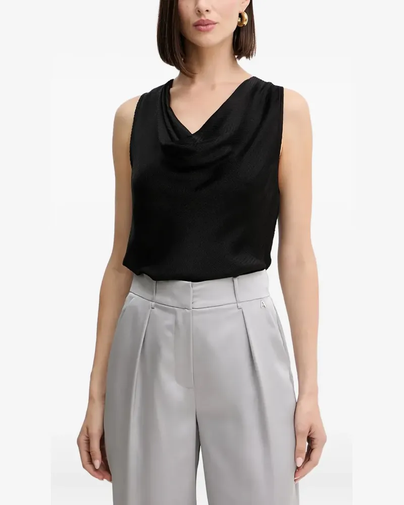 Twin-Set cowl-neck top - Schwarz Schwarz
