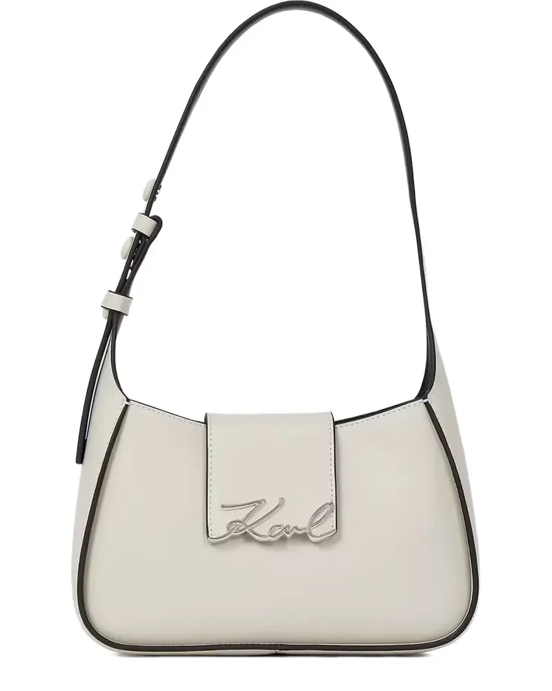 Karl Lagerfeld Signature Logo Schultertasche - Nude Nude